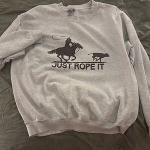 Just Rope It Gray Crewneck
